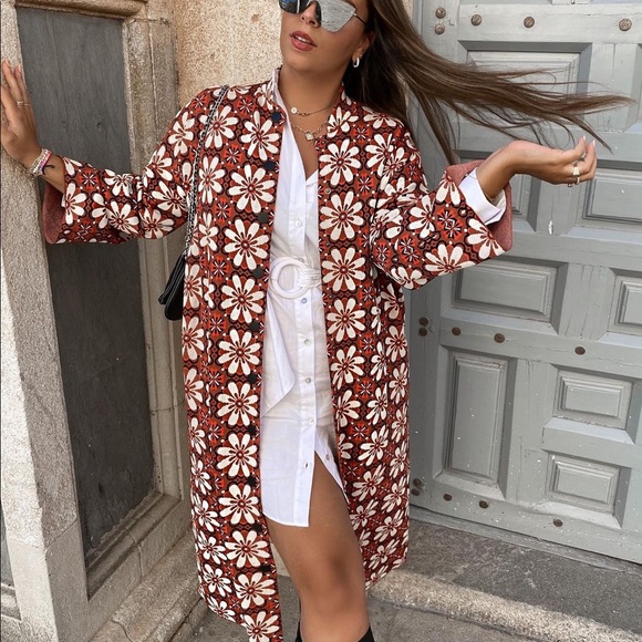 NWT Zara long jacquard knit coat special edition - Picture 12 of 17